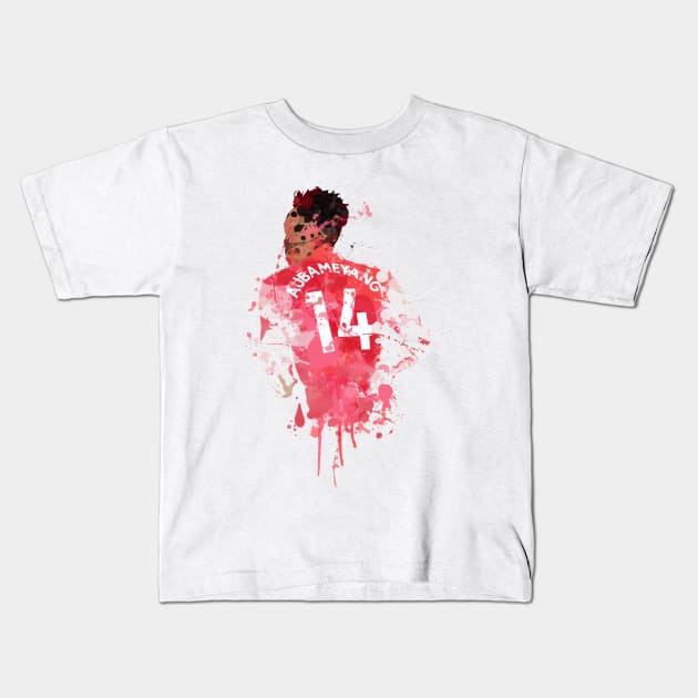 Aubameyang Art Kids T-Shirt by FootballArcade